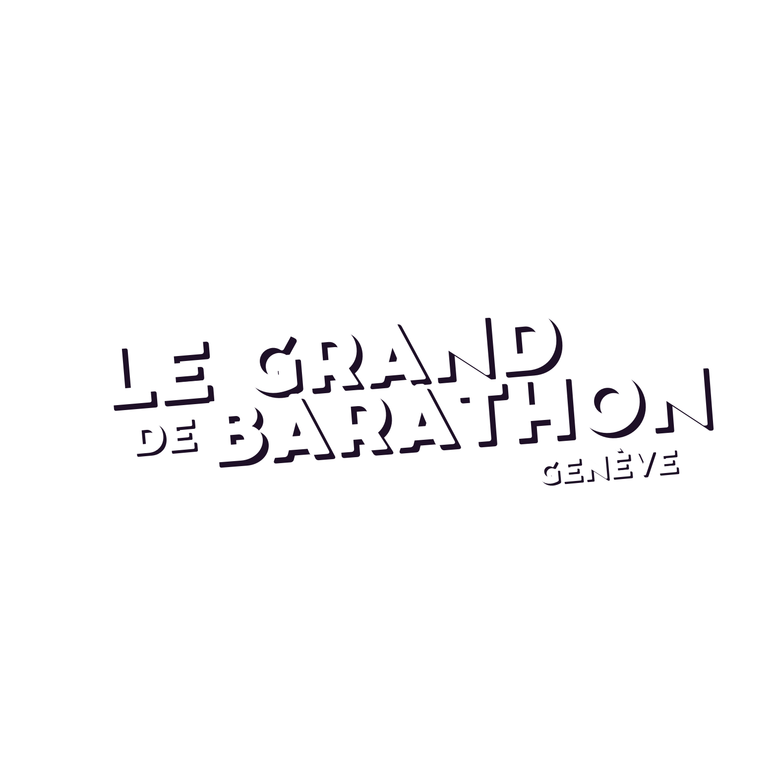 Le Grand Barathon - logo blanc contour noir